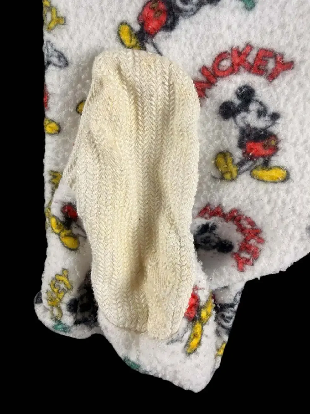 Vintage Disney Mickey For Kids Stuff Fleece Footed Pajamas Size 2T